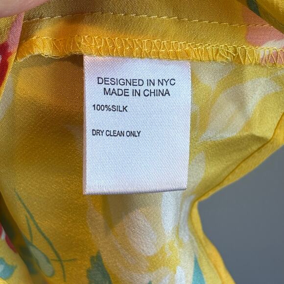 Anthro Yumi Kim Silk Floral Wrap Blouse - size Medium - Picture 6 of 6